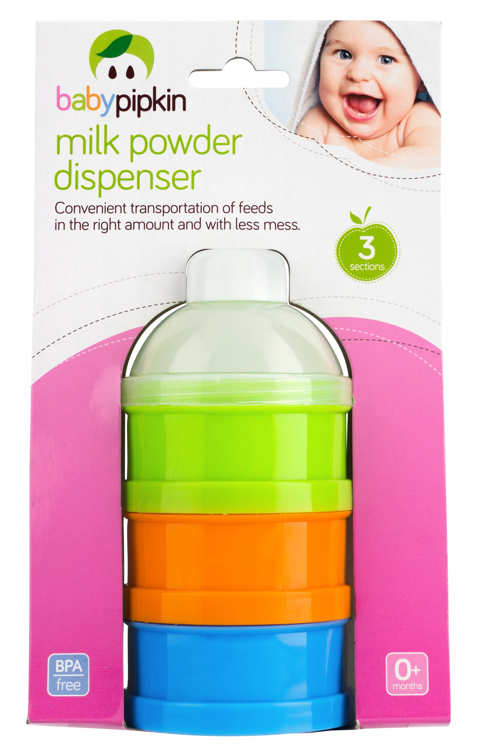 Baby Pipkin Milk Powder Dispenser 3 Sections