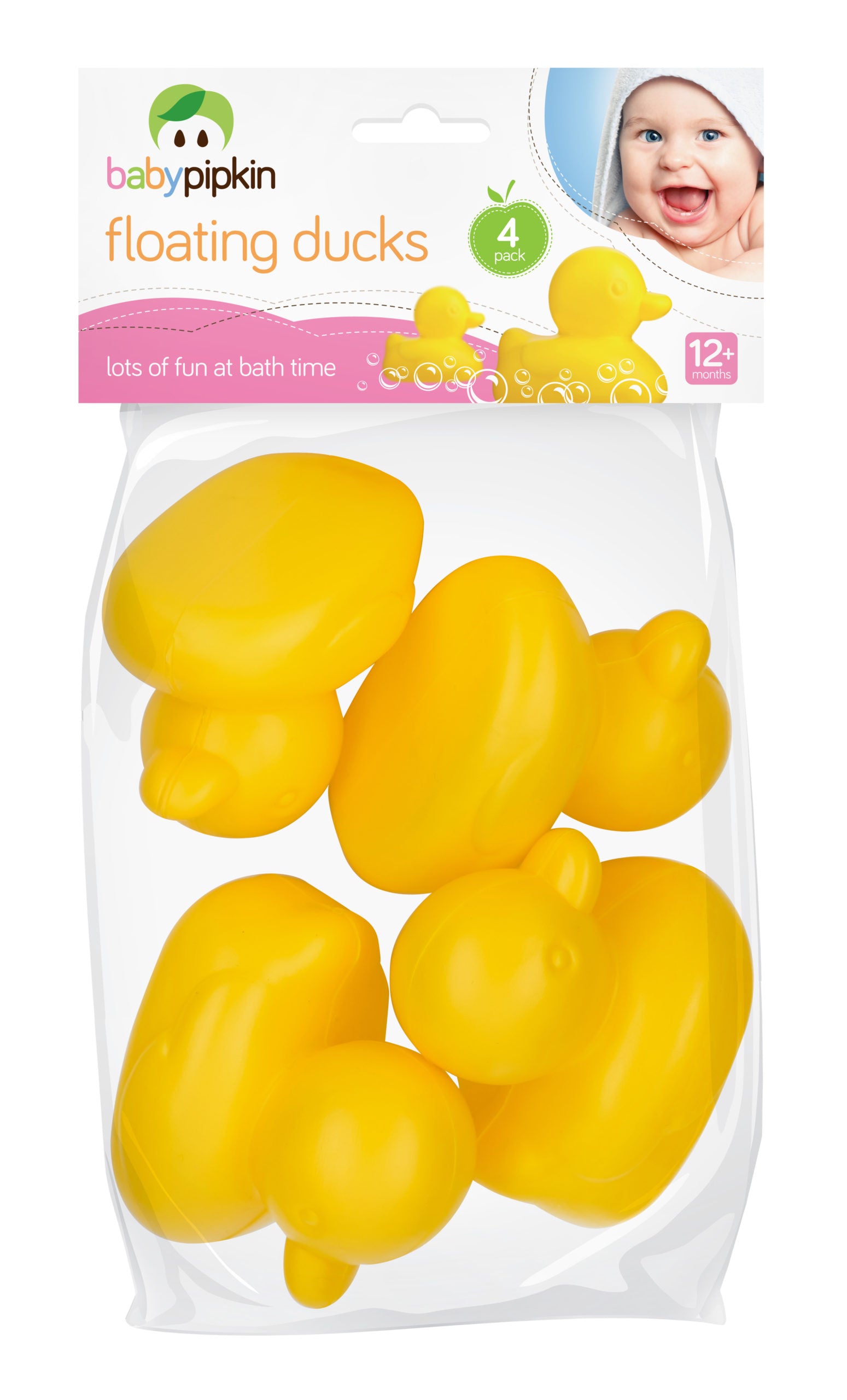 Baby Pipkin Floatig Ducks 4 Pack For Upto 6 Months