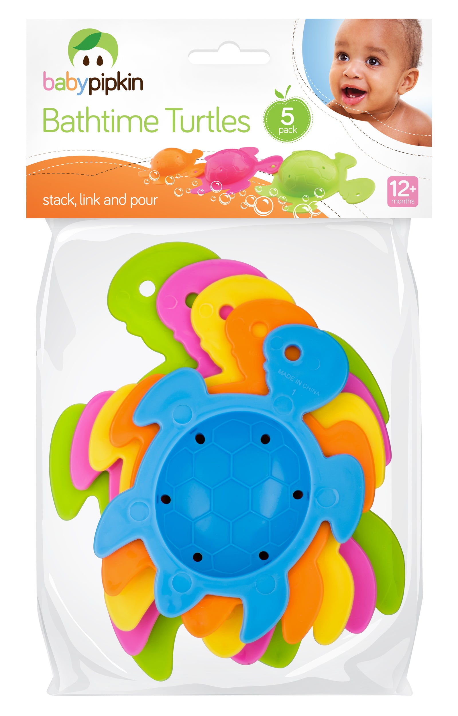 Baby Pipkin Bathtime Turtle 5Pack