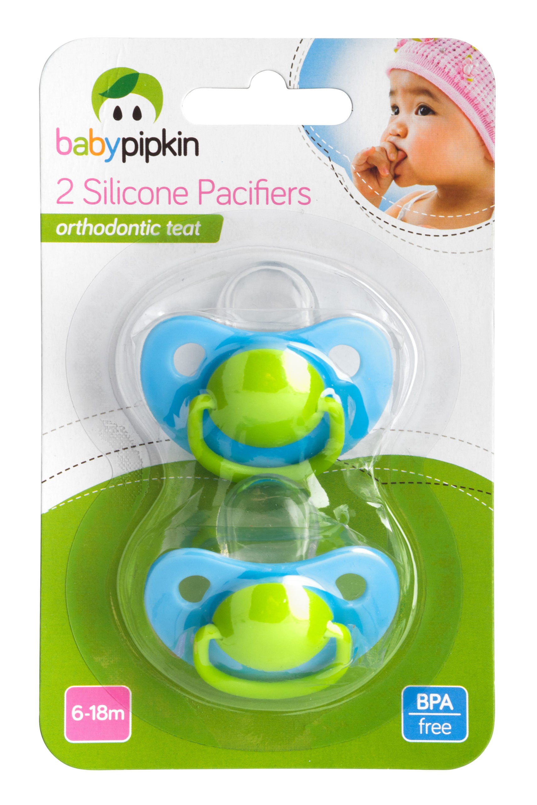 Baby Pipkin 2 Silicone Pacifiers orthodontic Teat