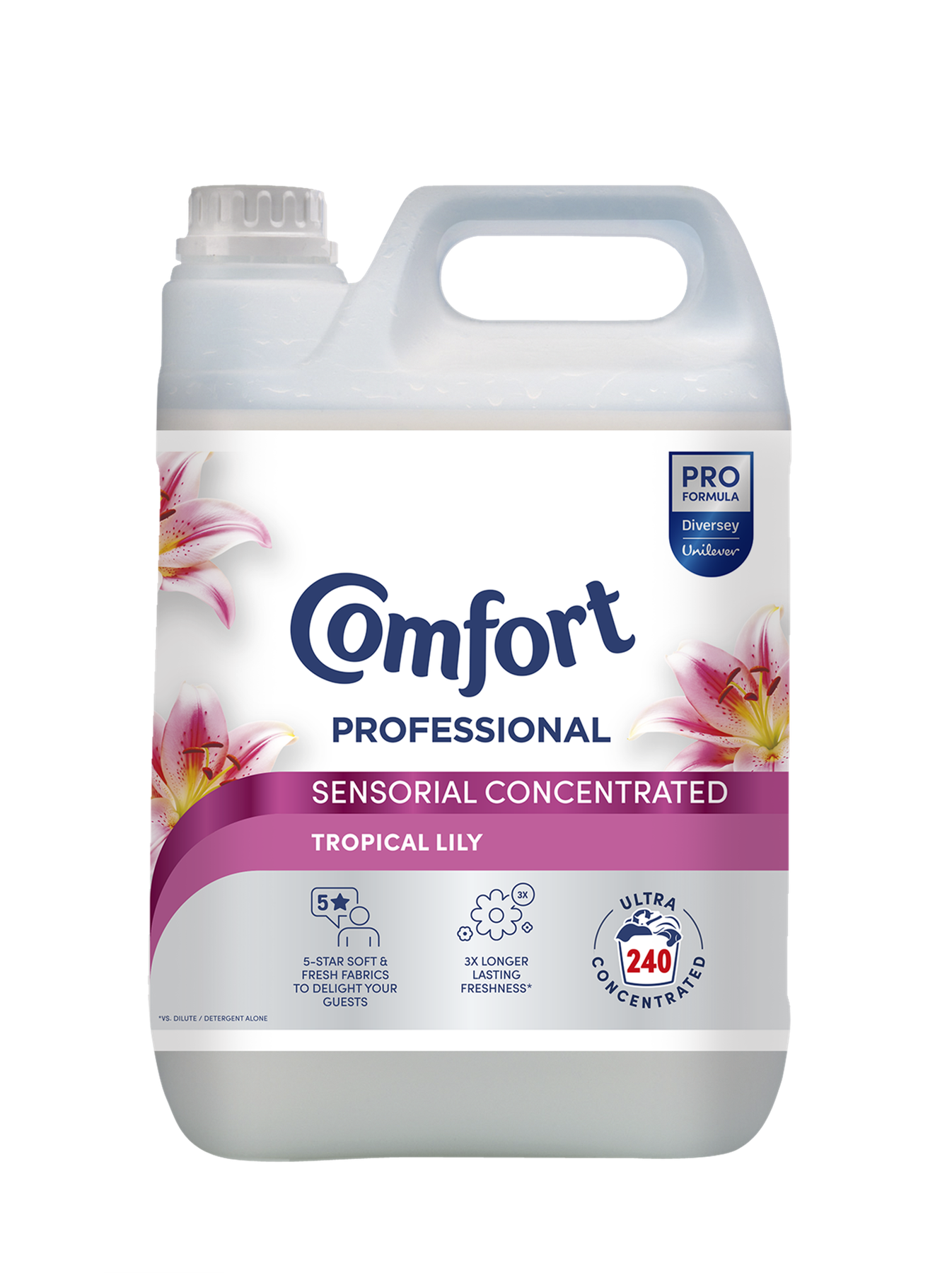 Comfort Professional 4.8L Fabric Softener | 240 Washes | Single & Twin Pack | Fresh Classic, Sensitive and Tropical Lily