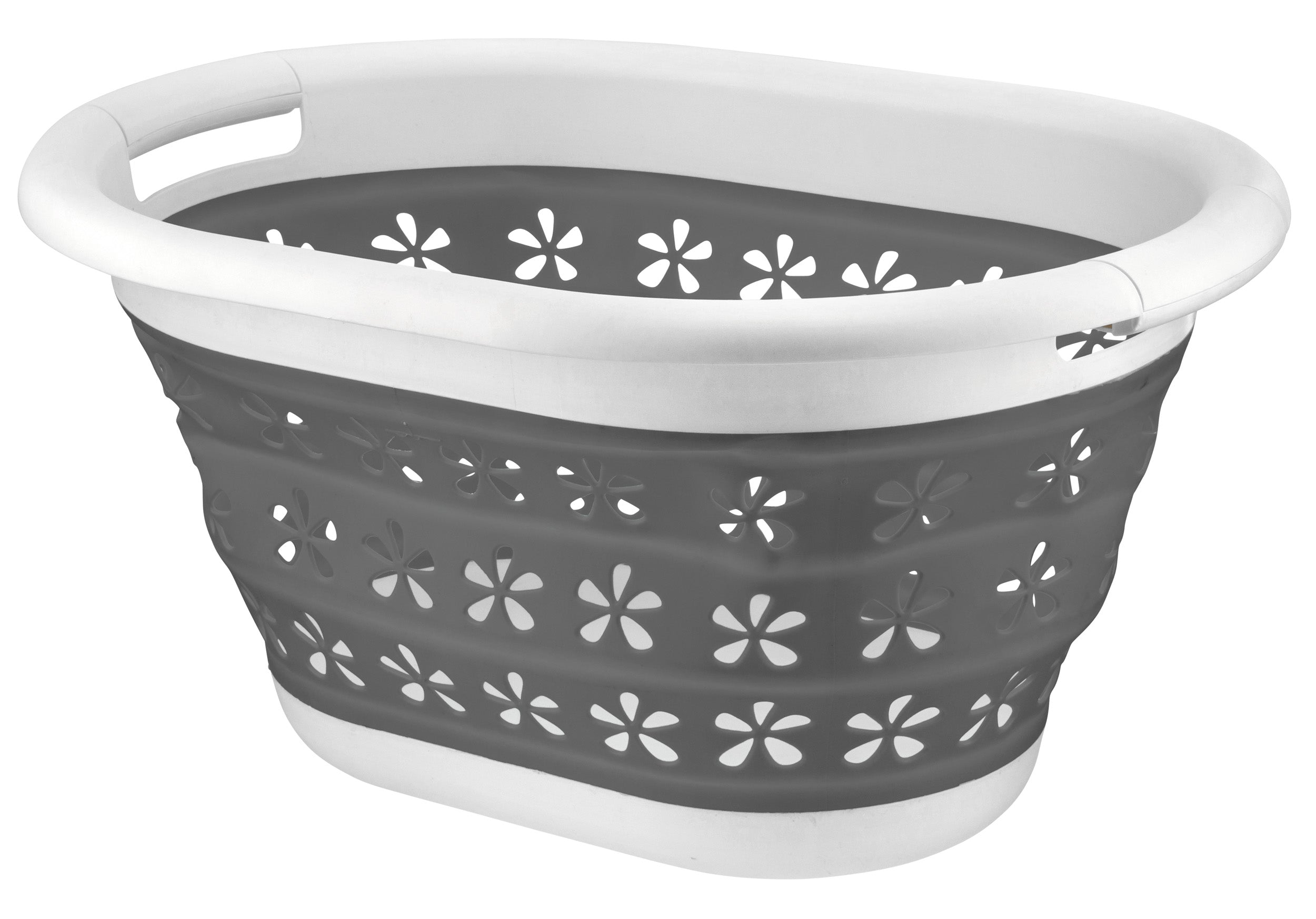 Home+ Collapsible Oval Laundry Basket 16Liter Capacity