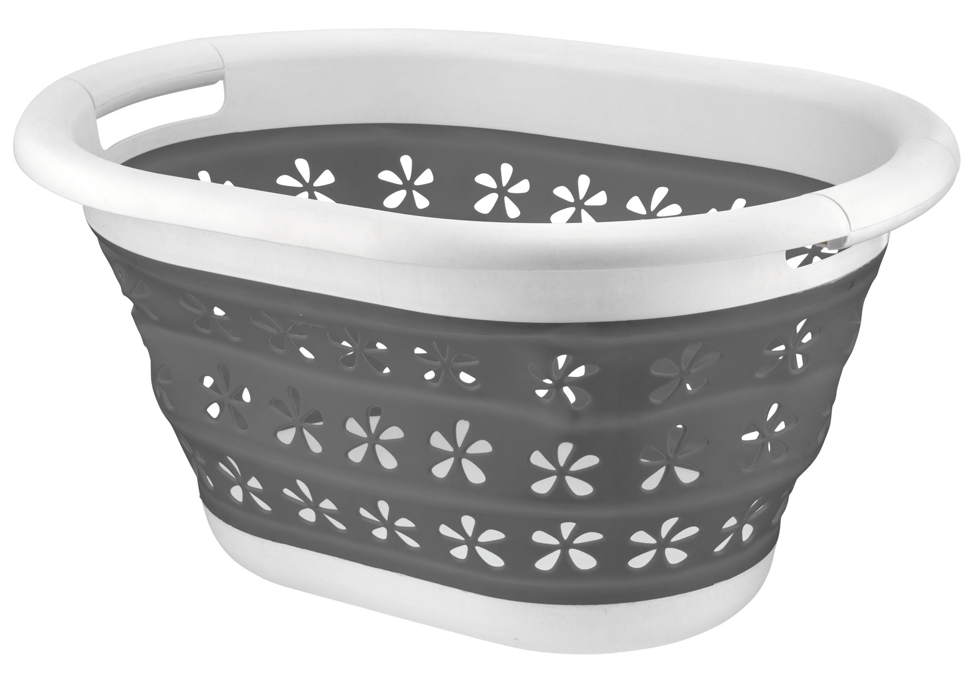 Home+ Collapsible Oval Laundry Basket 16Liter Capacity