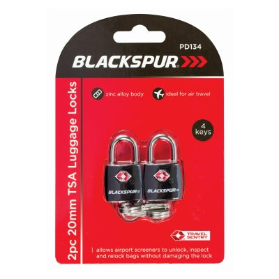 Blackspur 2pc 20mm TSA Luggage Locks