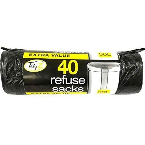 Medium Strength Refuse Sacks - 74 x 120cm - 50L - Pack of 45