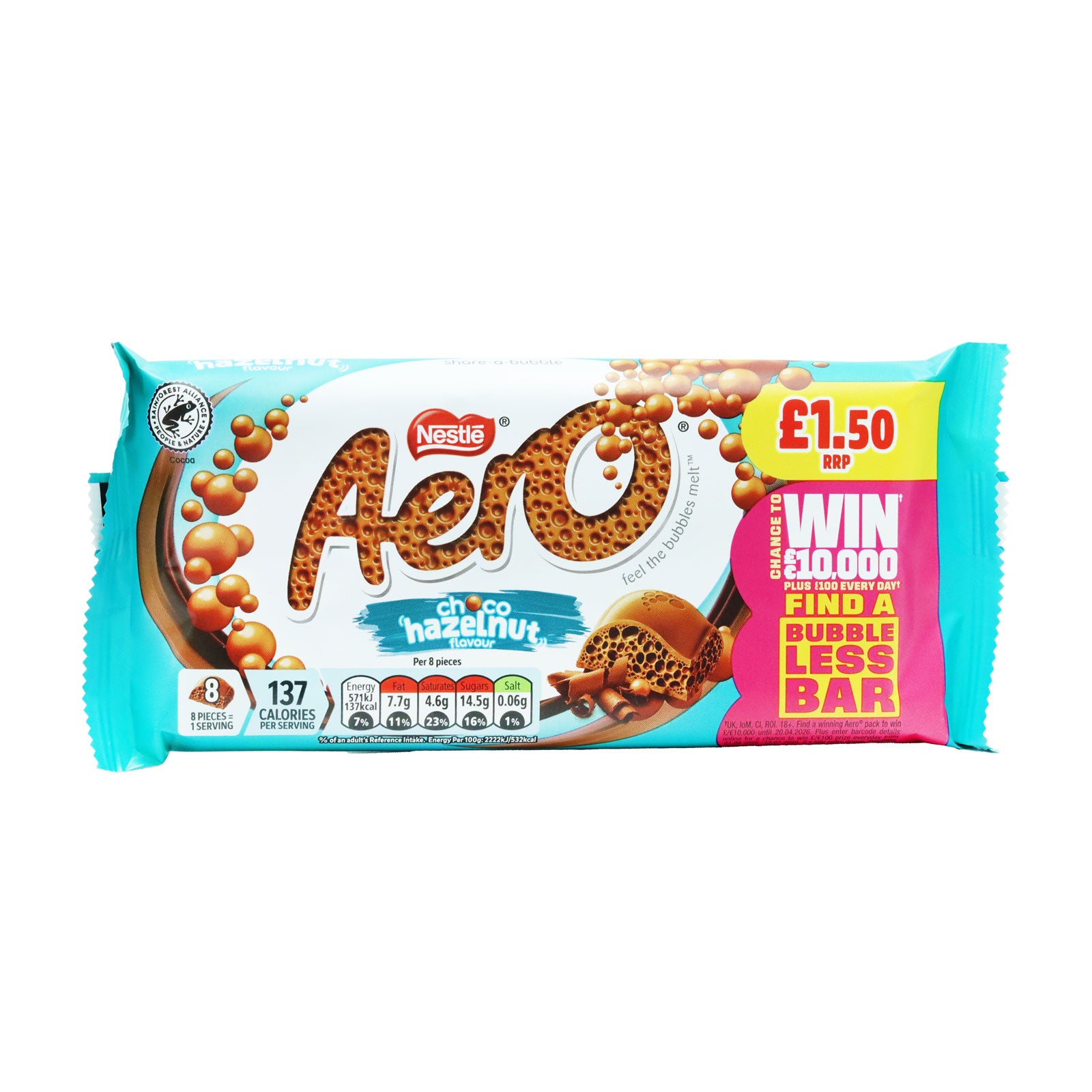 Nestle Aero Block Hazelnut Pmp | High Quality Chocolate & Sweets Online - Product Image