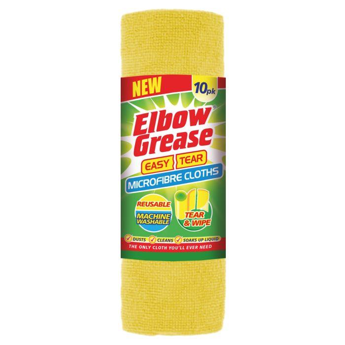 Elbow Grease Microfibre Easy Tear Cloth Yellow 10Pk
