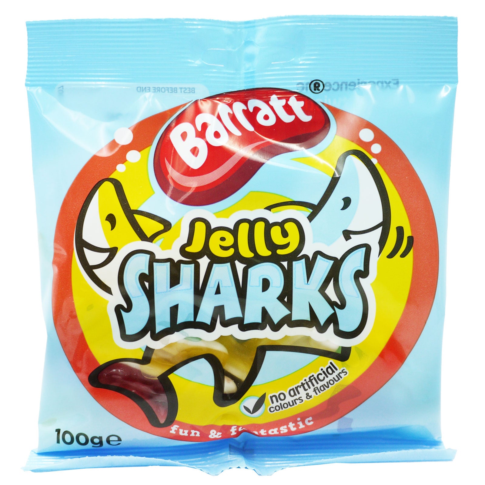 Barratt Jelly Sharks Bag 100g | High Quality Chocolate & Sweets Online - Product Image