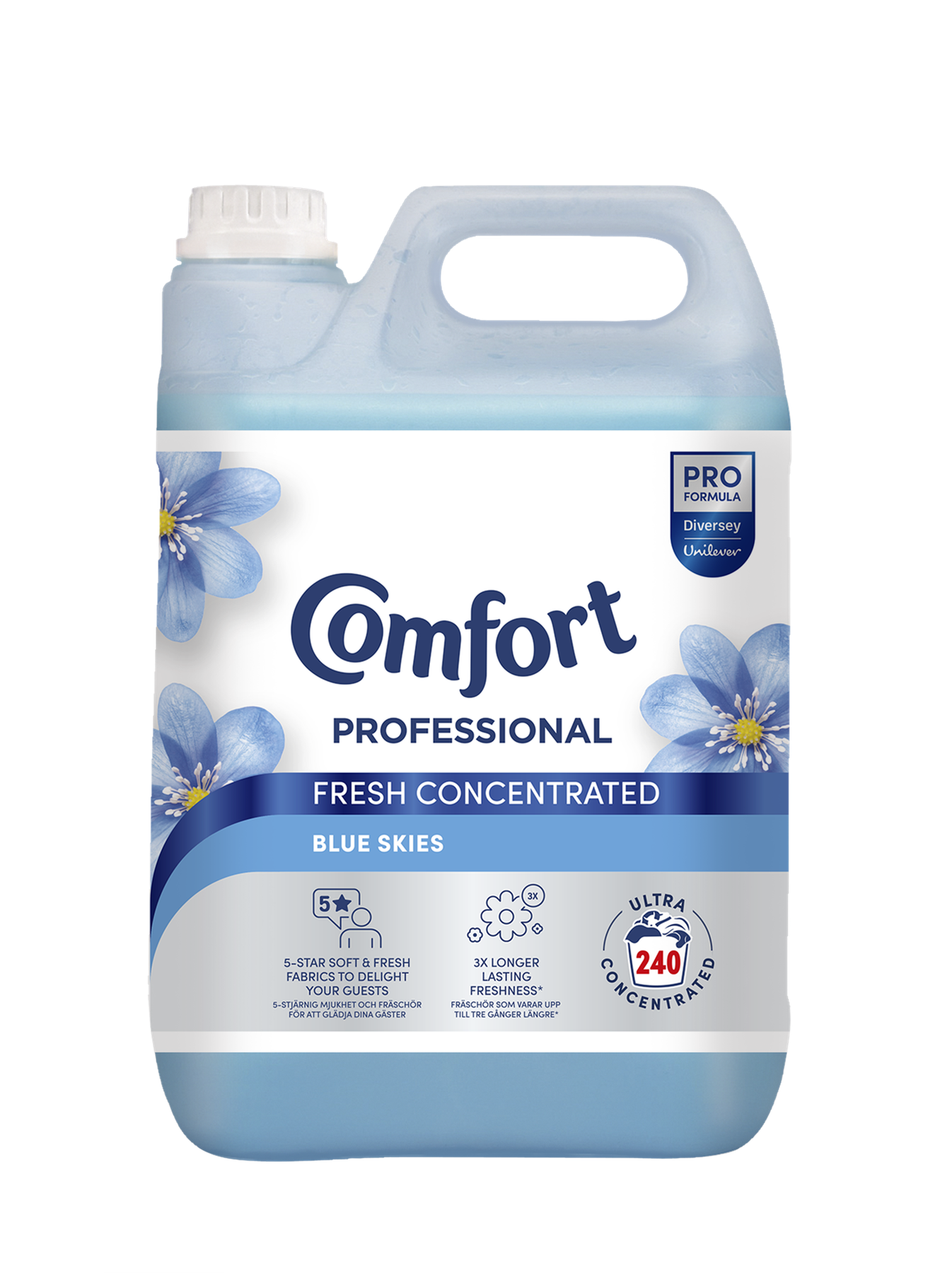 Comfort Professional 4.8L Fabric Softener | 240 Washes | Single & Twin Pack | Fresh Classic, Sensitive and Tropical Lily