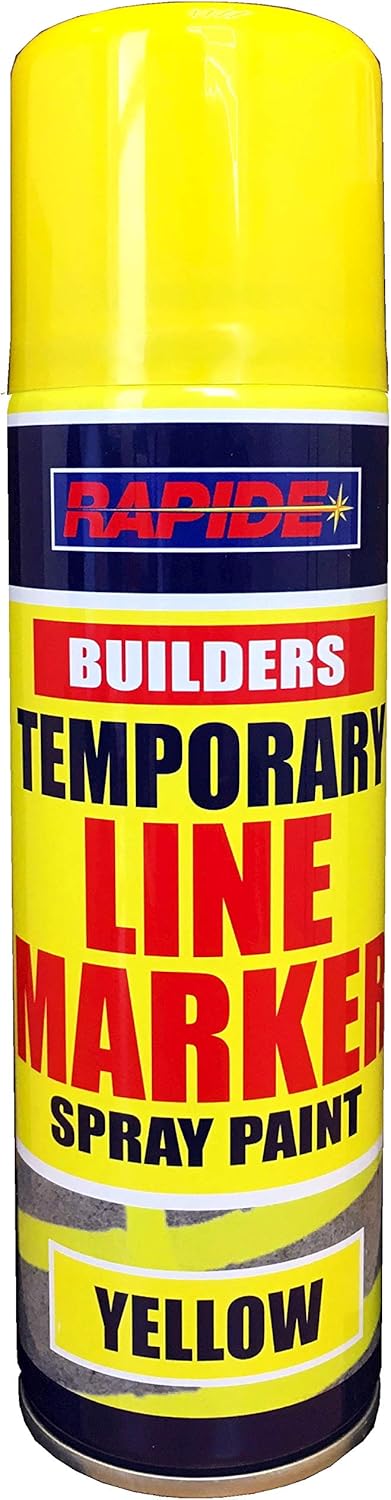Rapid Builders Temporary line Marker Spray Paint Yellow 250ml
