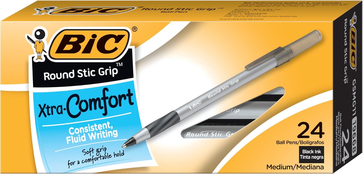 BiC Round Stic Grip 24 Pencils