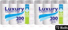 72 Rolls Luxury 14400 Sheets Bathroom Luxury Quilted Toilet Rolls