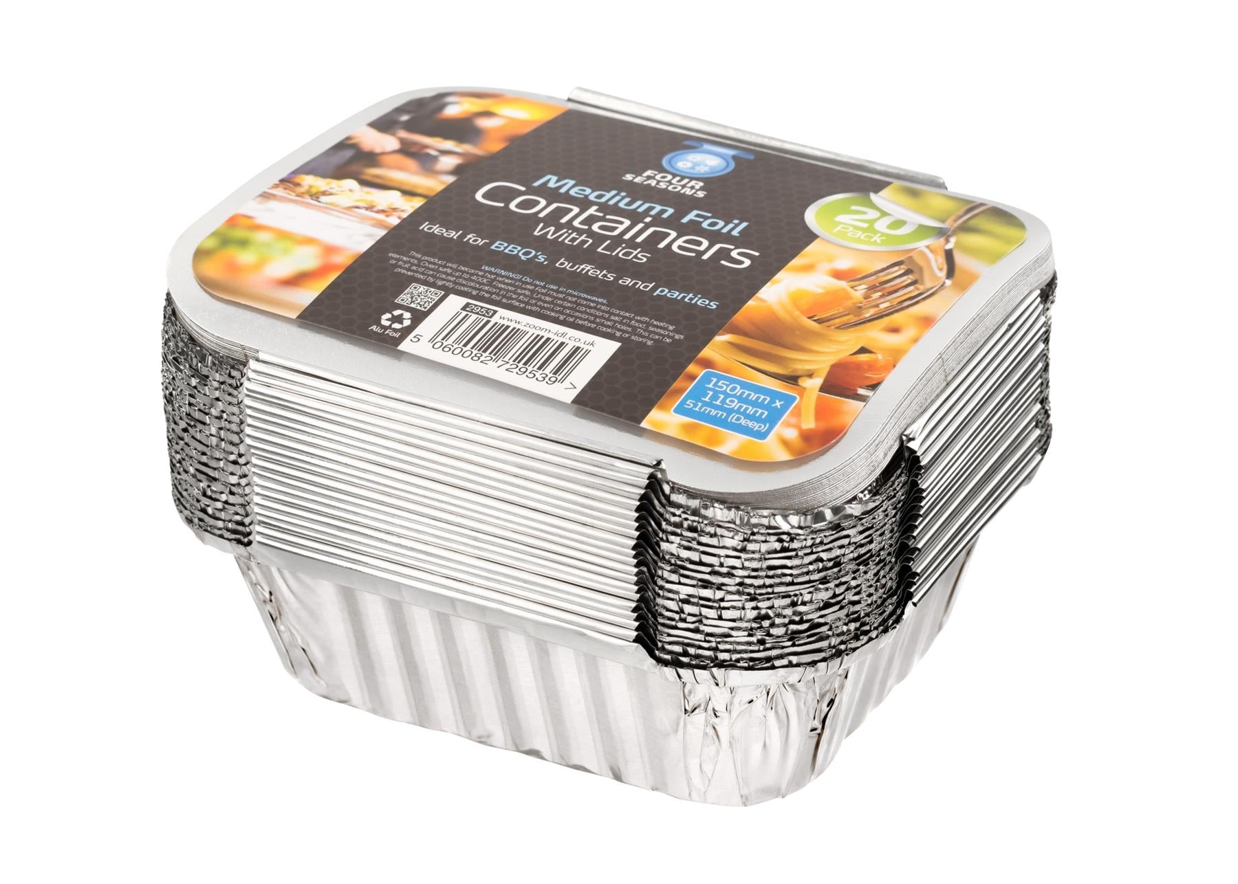 Four Season – 20pk Medium Foils with Lids