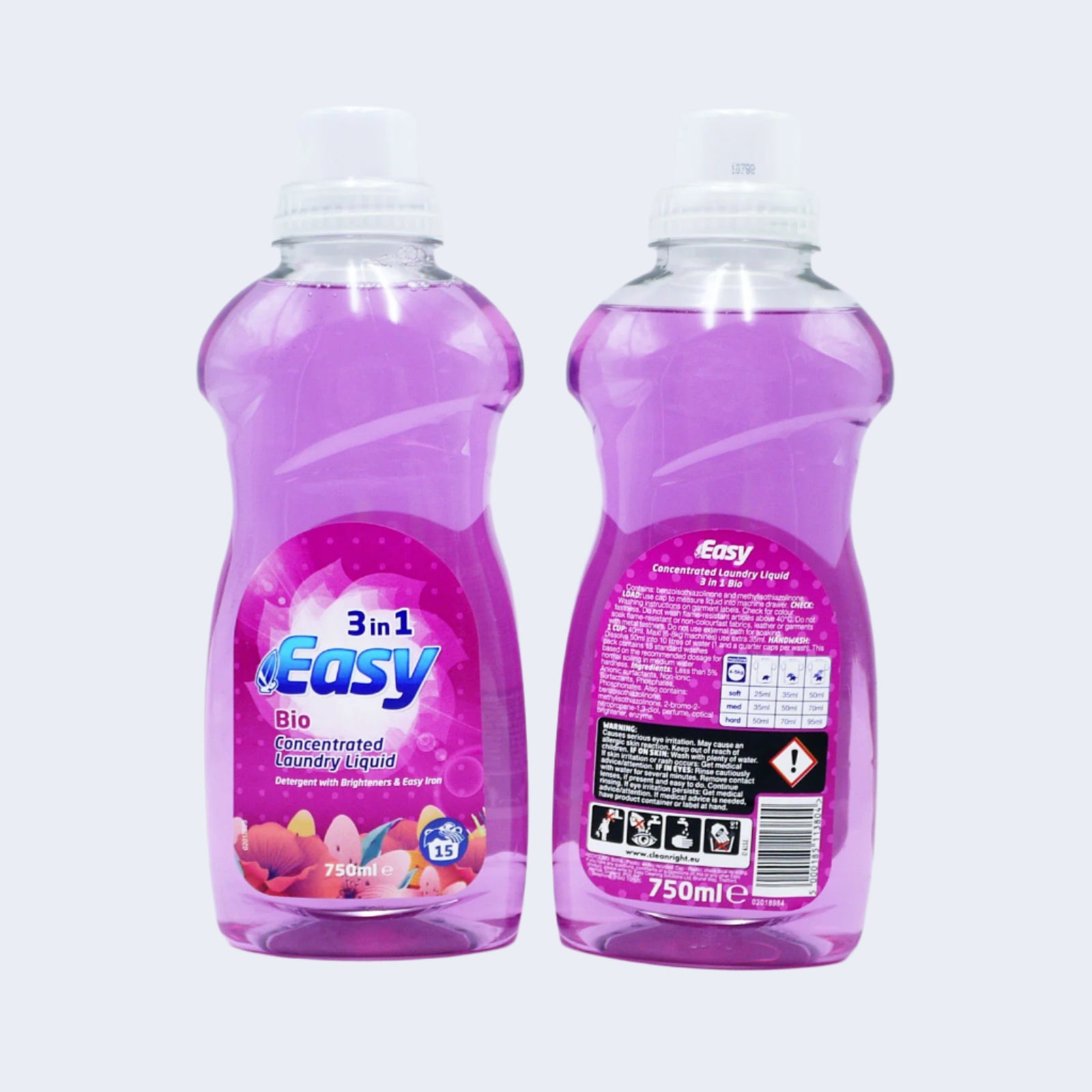 Easy Bio Concentrated 3 In 1  Laundry Liquid 15w 750ml