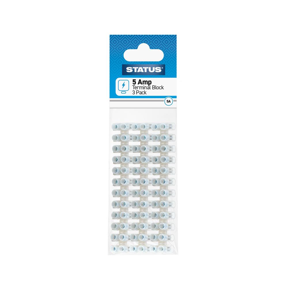 Status 5 Amp  Clear Terminal Block