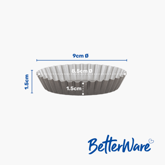 Set 4 Betterware Fluted Round