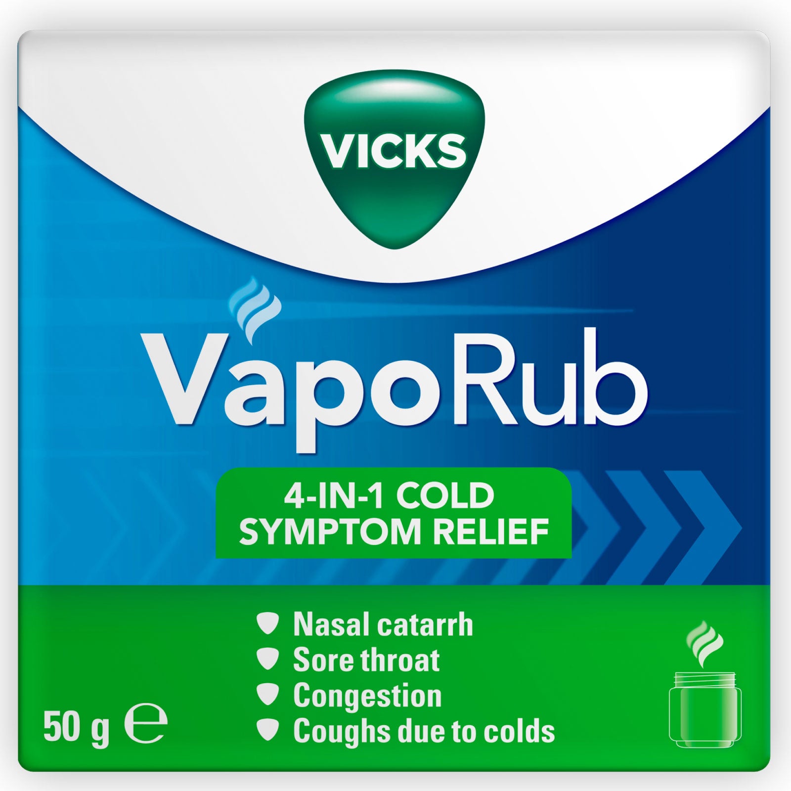 Vicks Vapo Rub 4 in 1 Cold Symtom Relief 50g