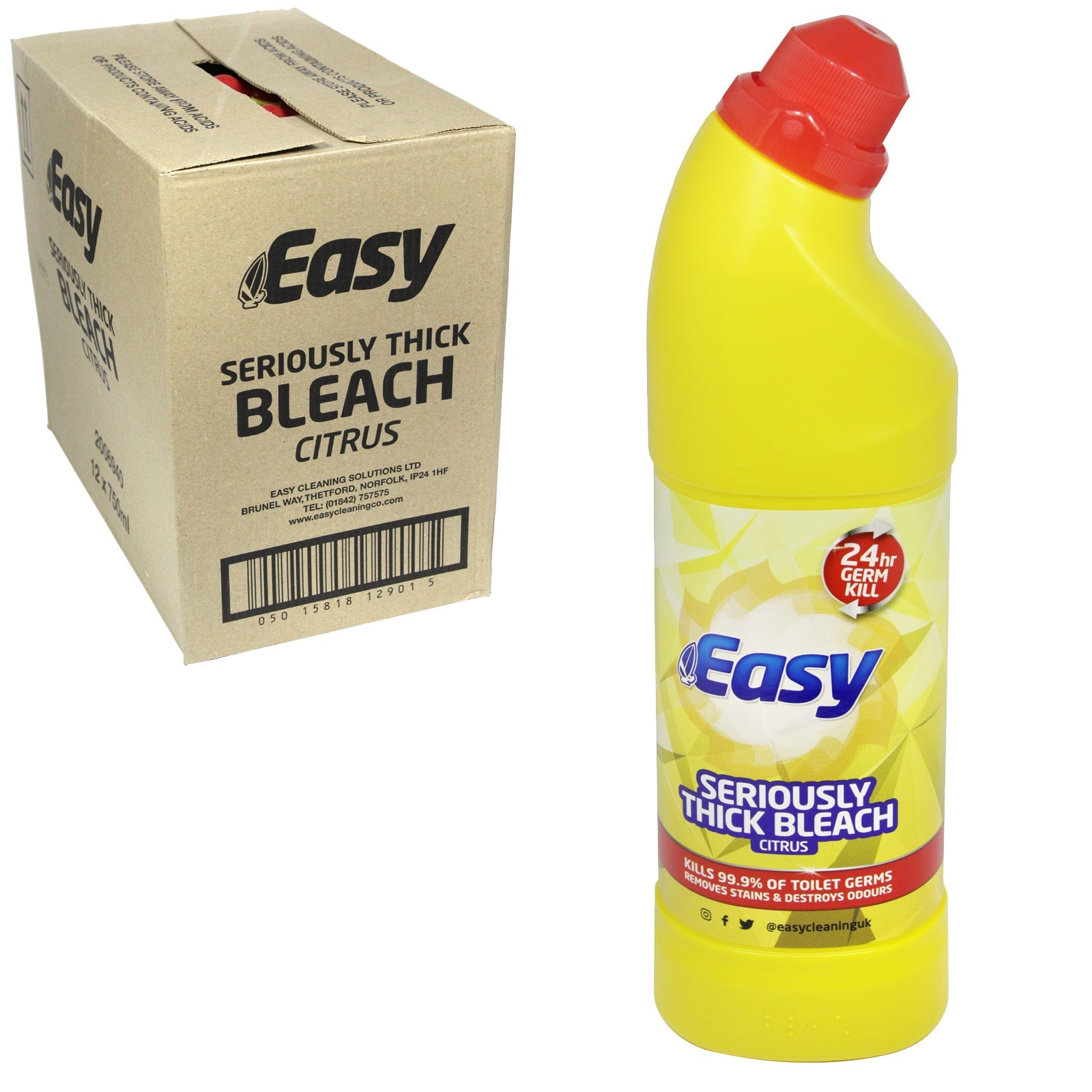  12 x Easy Seriously Thick Citrus Bleach 750ml - Premium Quality Tissue Online - Product Image
