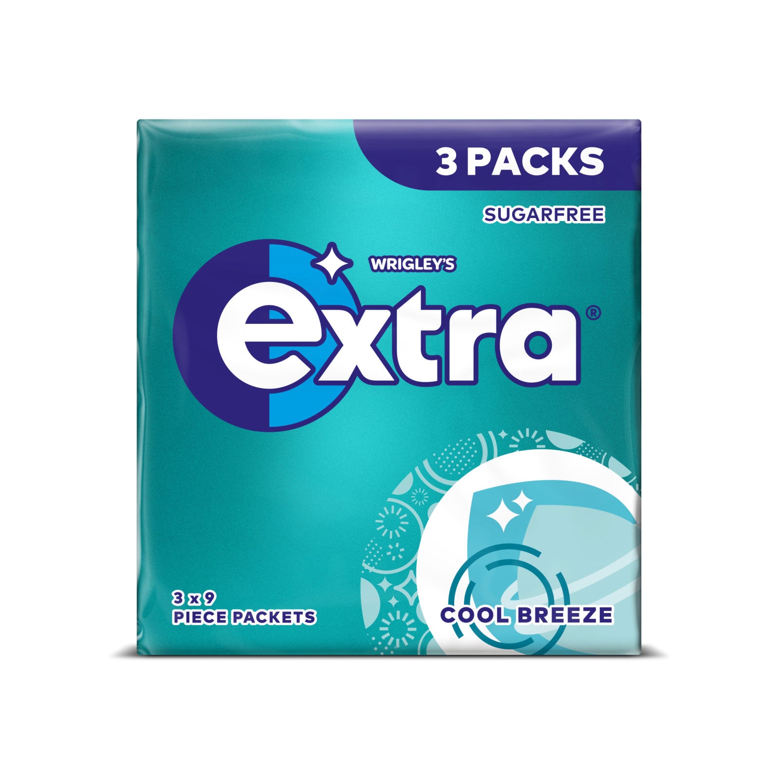 Wrigleys Extra Cool Breeze 3 Packs Sugarfree