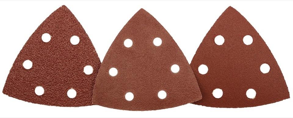 Abracs Hook & Loop Delta Sanding Sheet Pack 6 93mm x 93mm