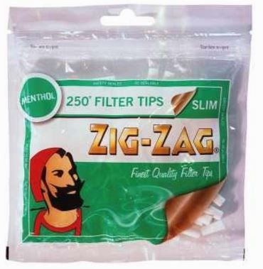 Zig Zag Menthol tips 250 Tips Pack