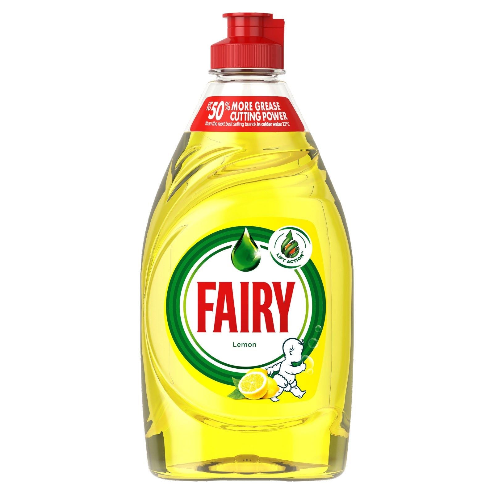 10 X FAIRY LIQUID LEMON 320ML