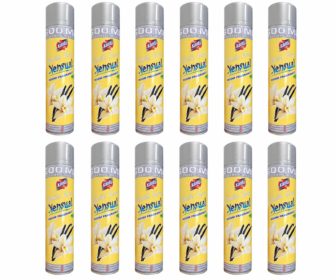 Pack of 6/12 Xanto Vanilla Verve Xensual Room Fragrance 600ML[12 Pack]