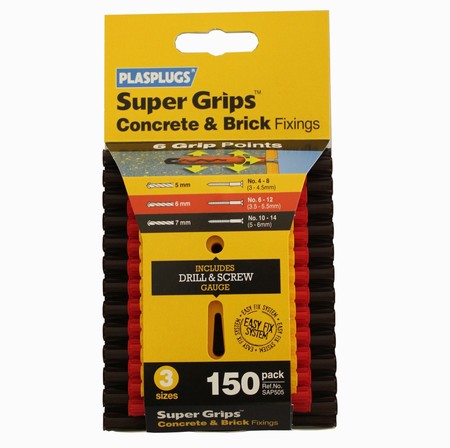 Plasplugs Supar Grips Concrete & Bricks Fixings