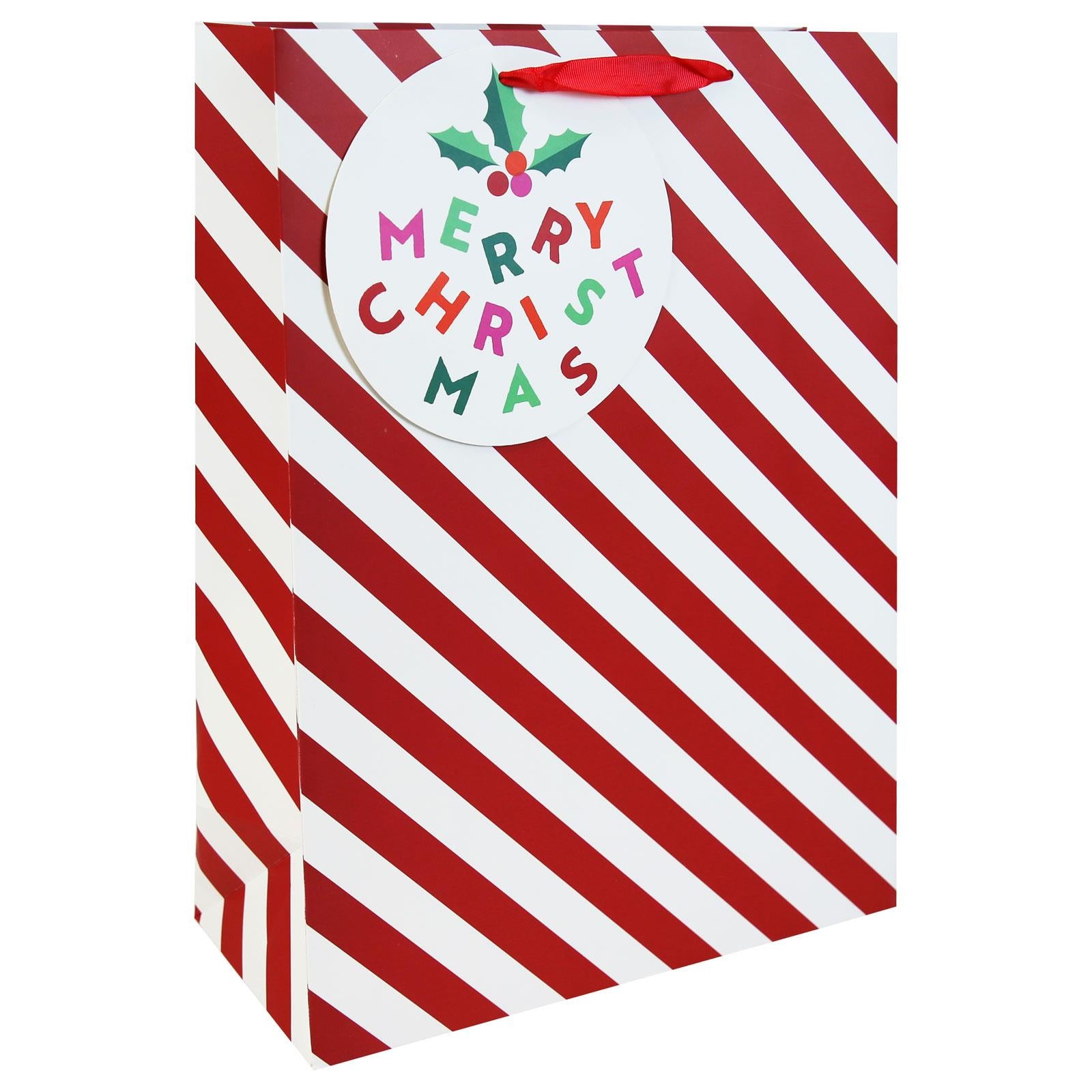 Xmas Gift Bag Xl Candy Cane