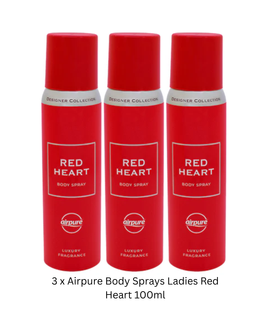 Airpure Designer Collection Body Sprays – Ladies 100ml & Men’s 150ml | Single, 3 Pack & 6 Pack Options