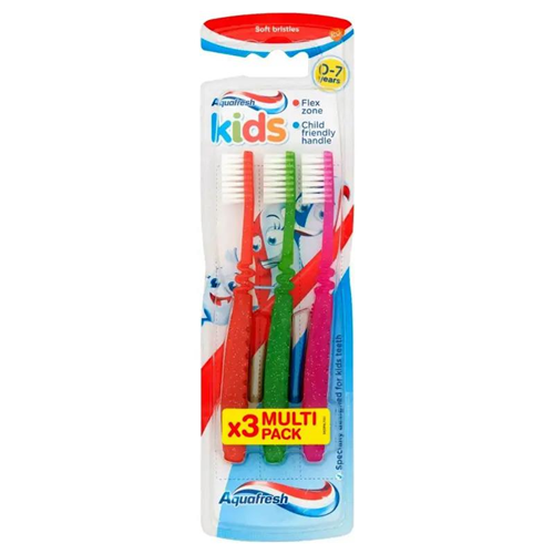 AQUAFRESH Kids Soft Toothbrush 3pk