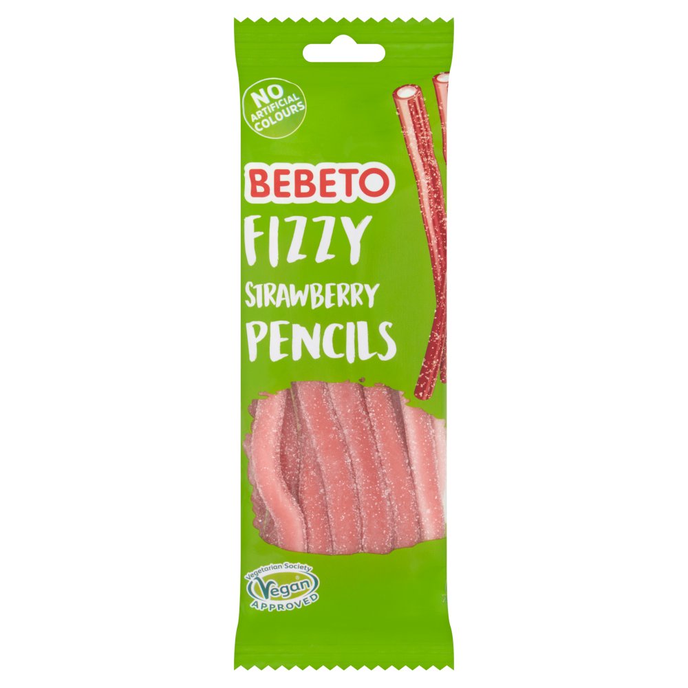 Bebeto Fizzy Strawberry Pencils 160g 05/11/2024