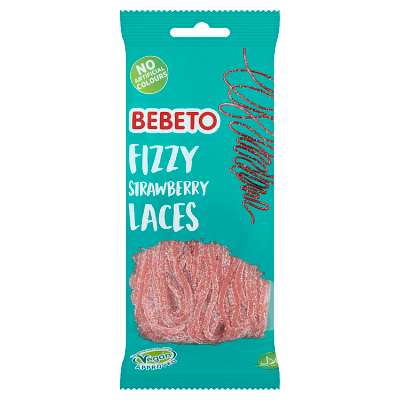 Bebeto Fizzy Strawberry Laces 160g 21/03/2025