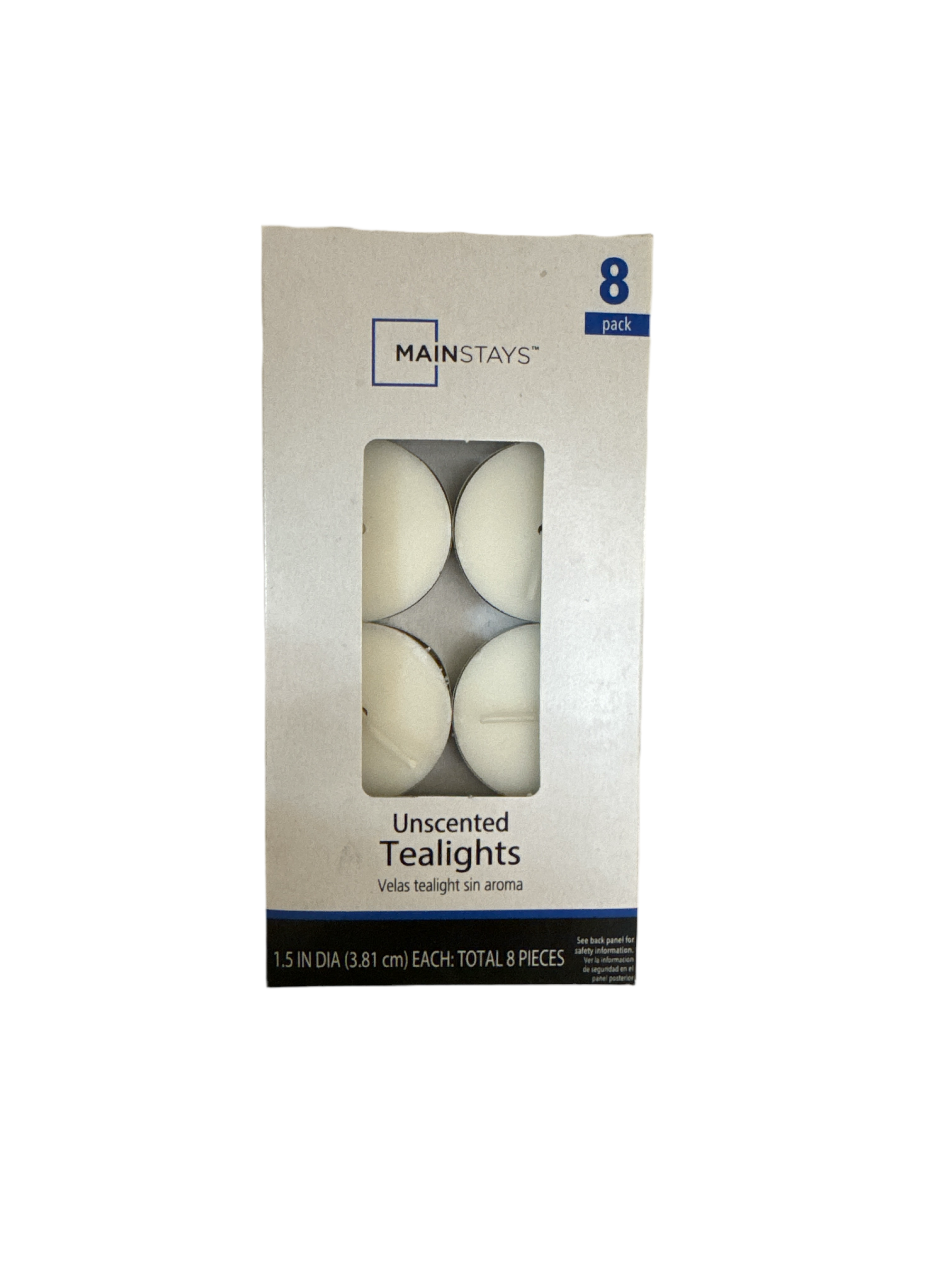 Mainstays Unscented Tealights 8pk