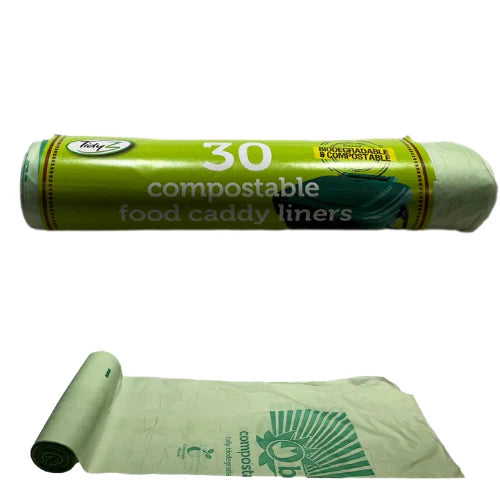  36 x TIdyz 30 Biodegradable and Compostable Food Caddy liners 5L - Premium Quality Tissue Online - Product Image