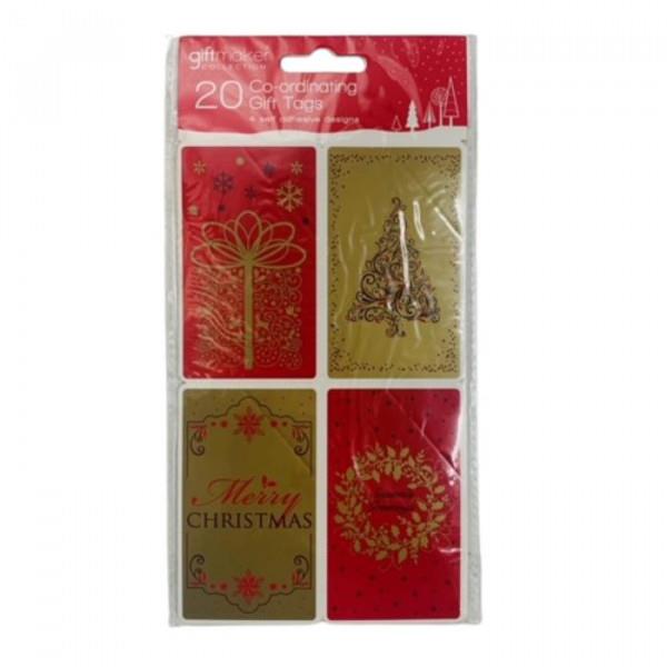 Adhesive 20 Co-Ordinating Gift Tags