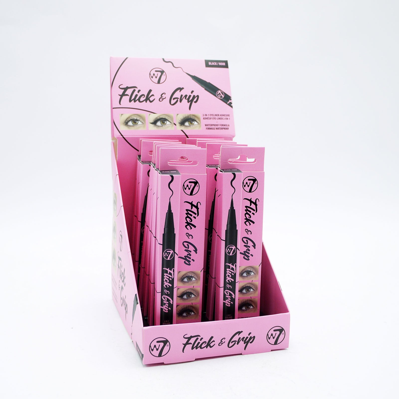 W7 Flick & Grip 2 In 1 Adhesive Eyeliner | High Quality Tissue Product Online - Product Image