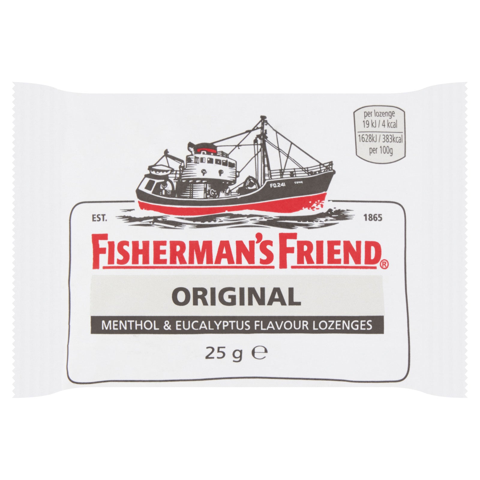 Fisherman's Friend Original Menthol & Eucalyptus Flavour Lozenges 25g