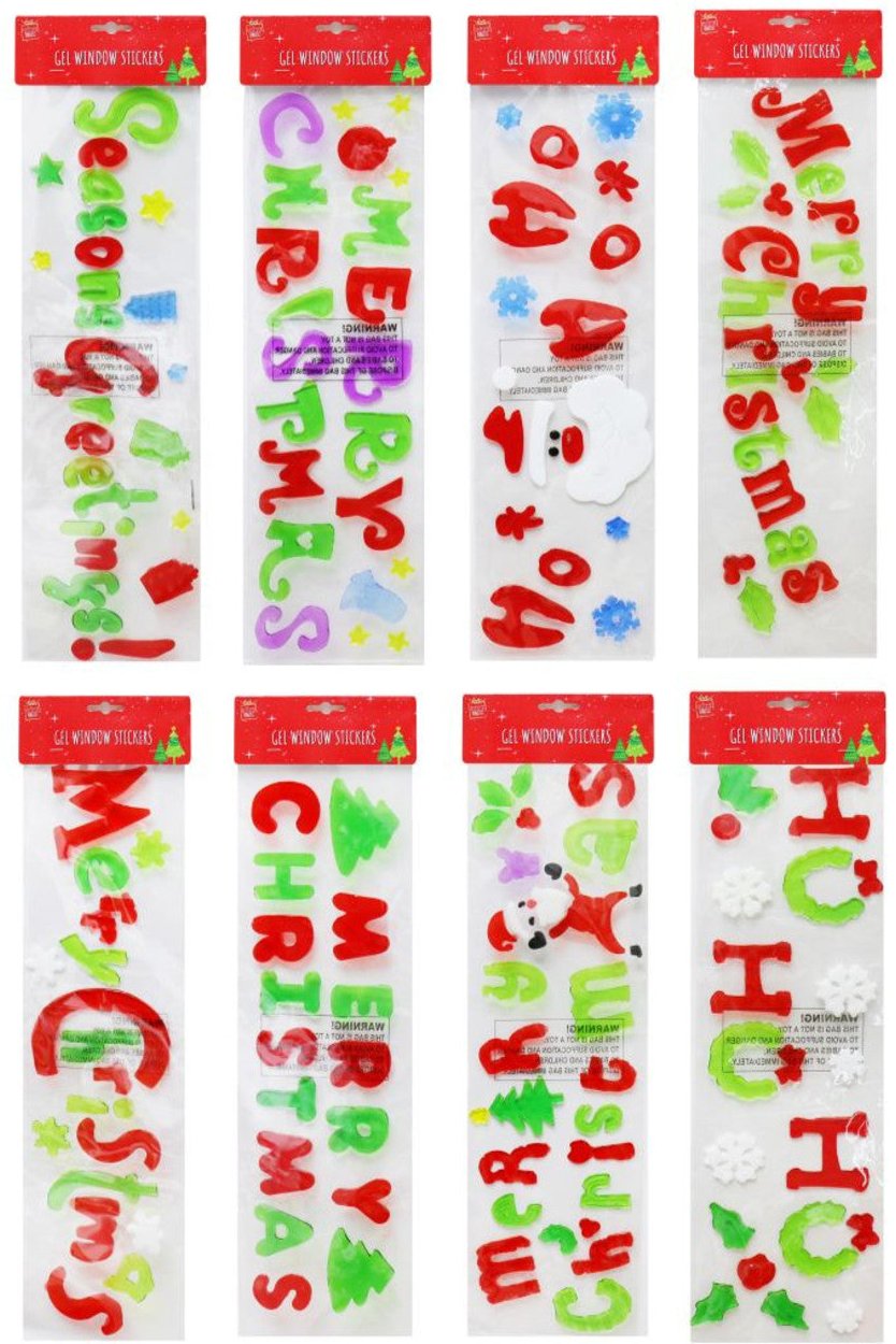 Stickers Window Gel Choose from 8 assorted styles