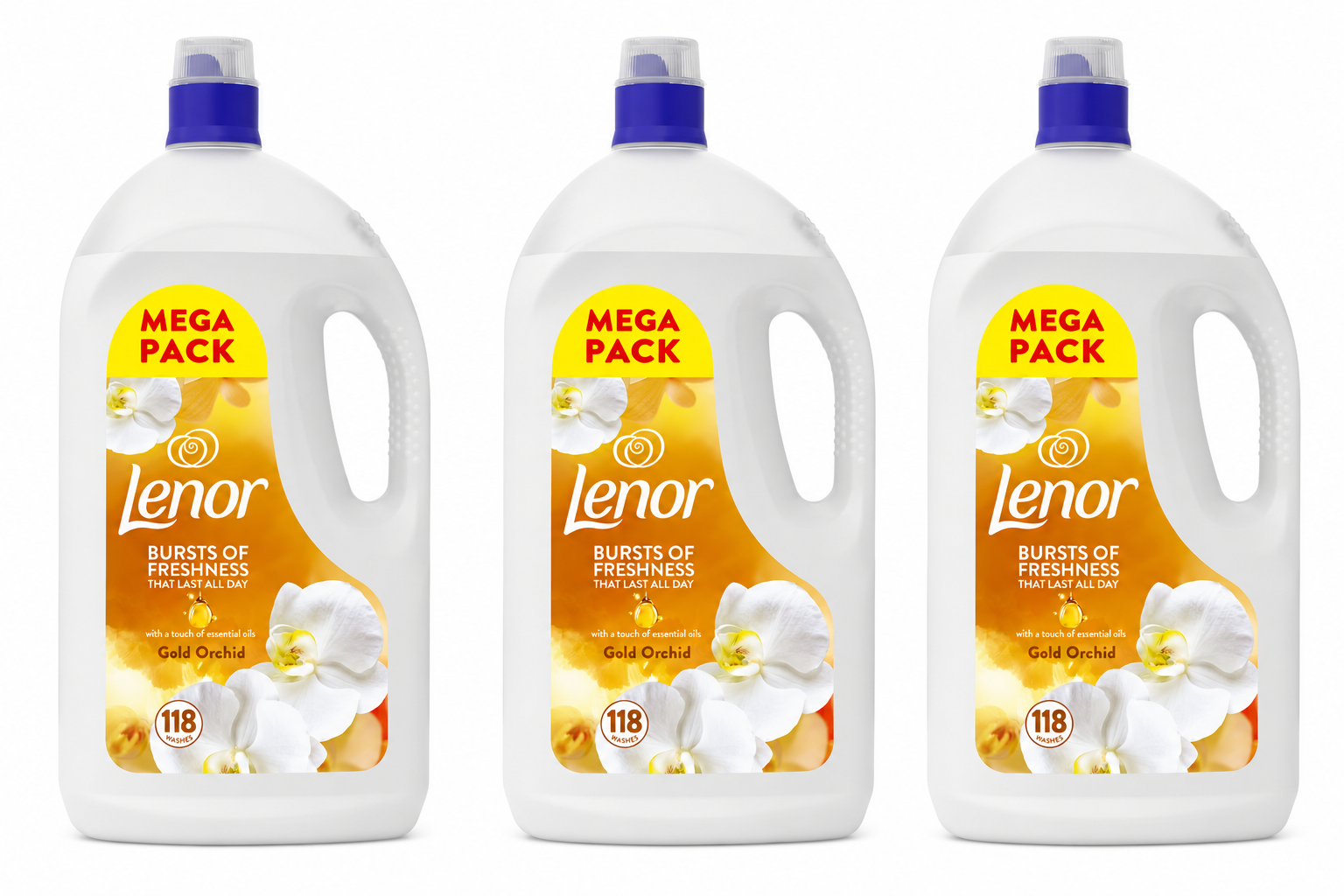 Lenor Gold Orchid Fabric Conditioner 118 to 354 Wash Mega Pack Softener