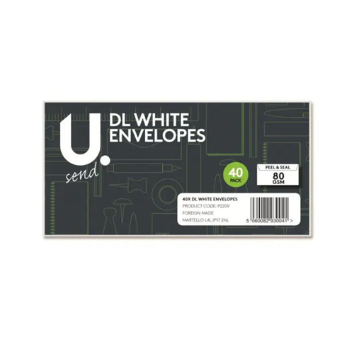 DL White Envelope 40 Pack