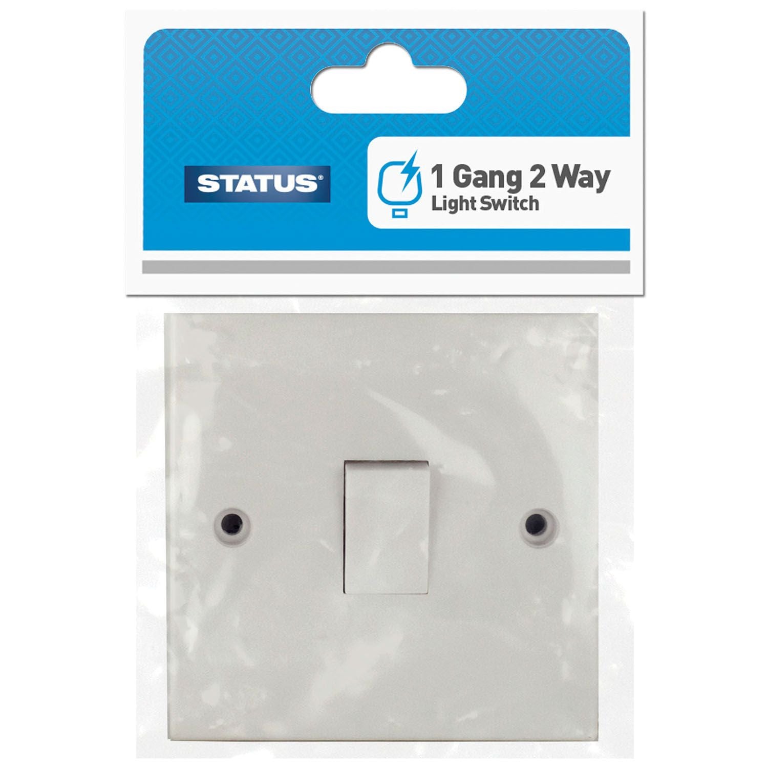 1 Gang 2 Way White Light Switch