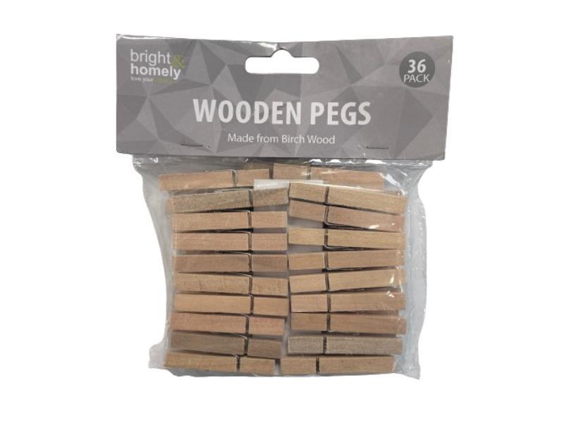Wooden Pegs 36Pack