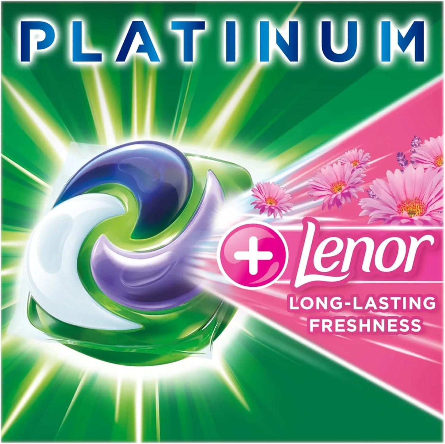 Ariel Platinum Pods Laundry Capsules 34 Washes – Lenor Floral Fresh Scent Washing Detergent Mega Pack