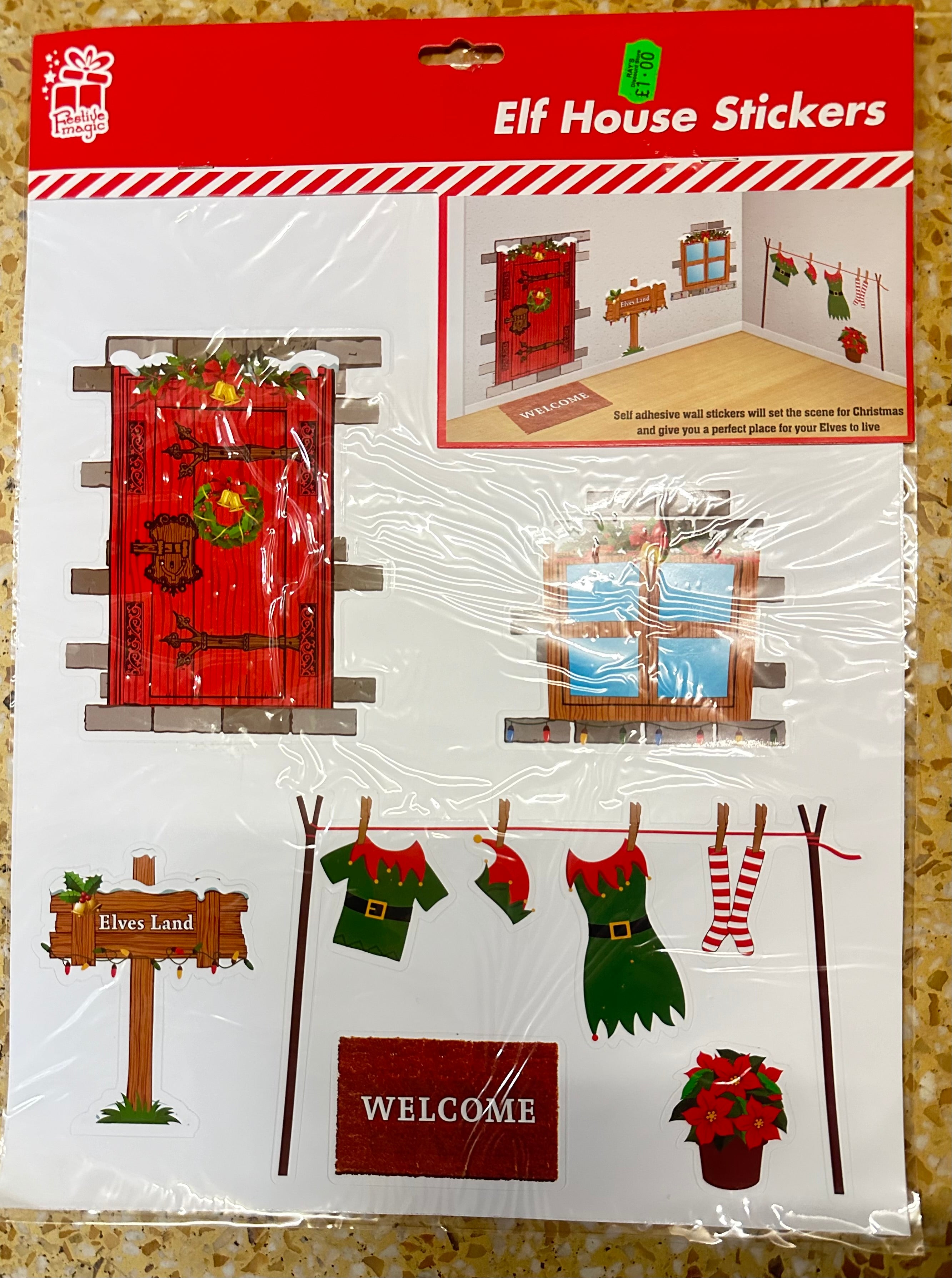 Christmas Elf House Stickers