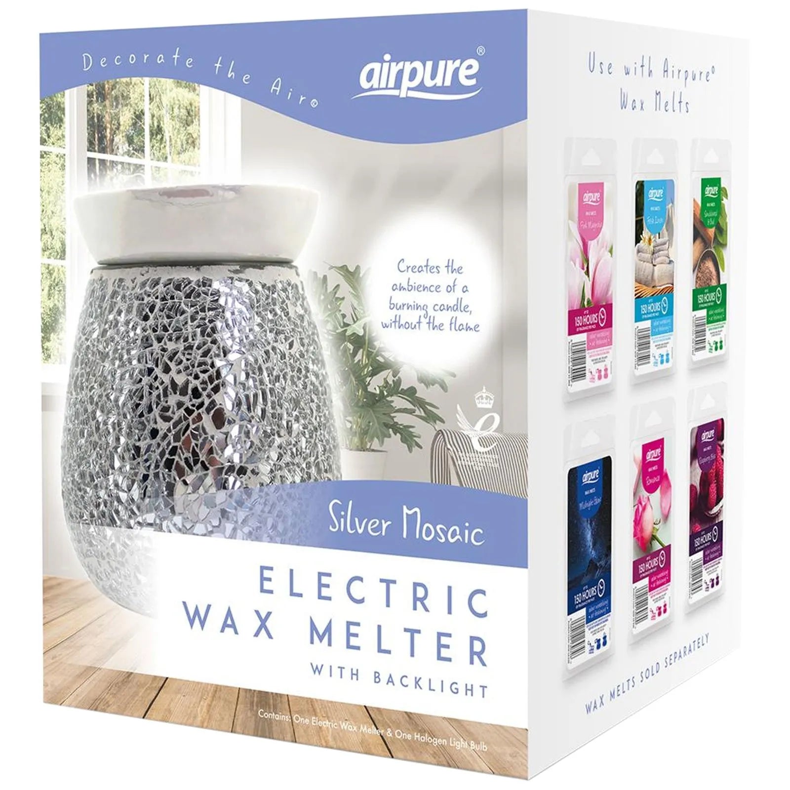 Airpure Electric Wax Melter Silver Mosaic