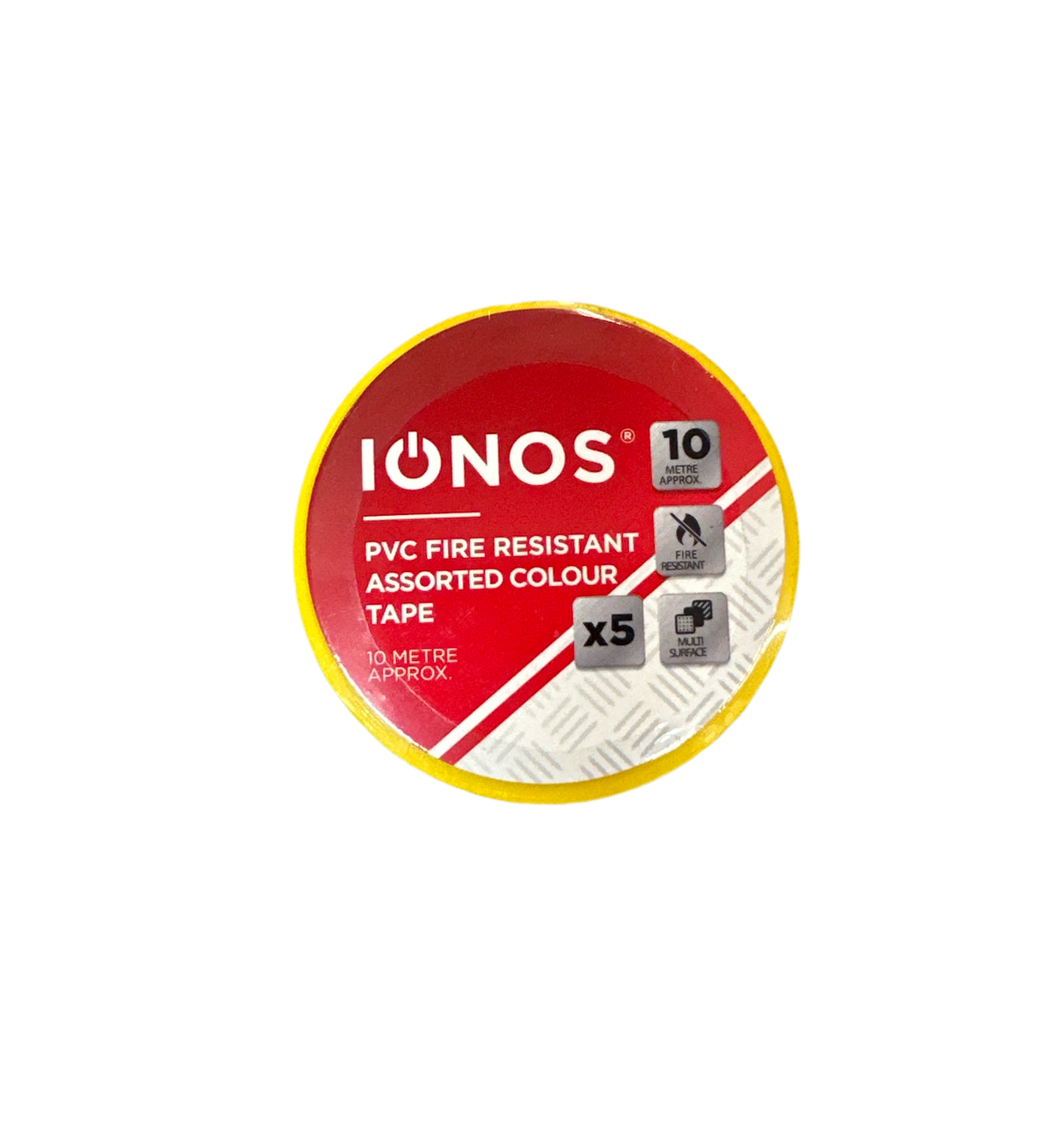 IONOS PVC Tape Assorted Colours 5pk