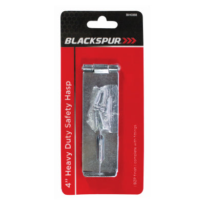 Blackspur - Heavy-Duty Steel Safety Hasp & Staple - 100mm