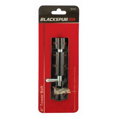 Blackspur 4" Tower Bolt - Powder Coated