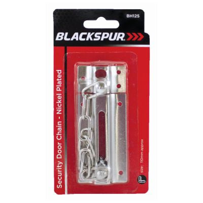 Blackspur Security Door Chain Lock-Nickel Plated